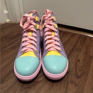 Men’s Strange CVLT Colorful High-Top Sneakers Size 14